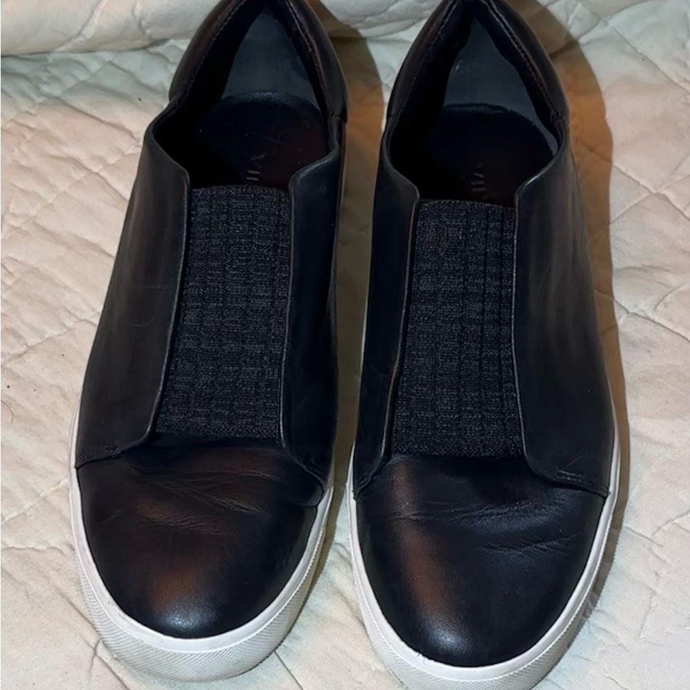 Vince Black Slip-On Shoes